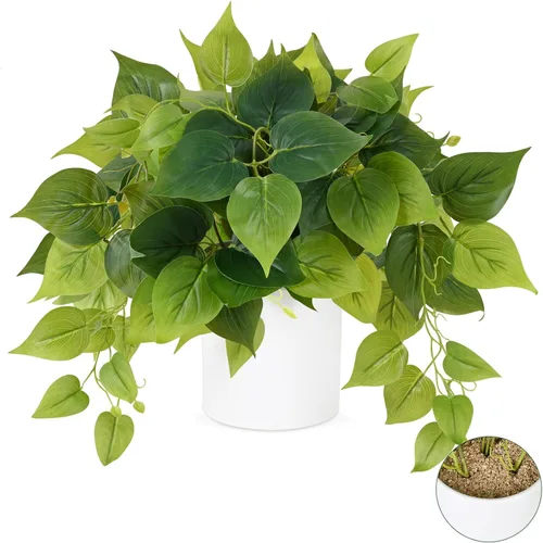 Miniatura 7 de Waipfaru Plantas Artificiales de Interior con Macetas de Plástico, Plantas Falsas Pequeñas Realistas, Plantas Falsas con Pothos, Plantas en Maceta