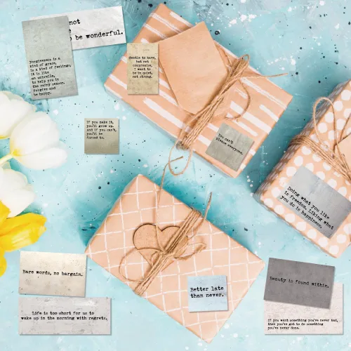 Miniatura 6 de 60 calcomanías motivacionales vintage con citas – estilo máquina de escribir, calcomanías literarias e inspiradoras positivas para álbumes