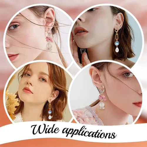 Miniatura 6 de Beebeecraft 100 aretes de aro Huugie chapados en oro de 24 quilates, redondos, con cierre de palanca, ganchos franceses, cierre de alambre