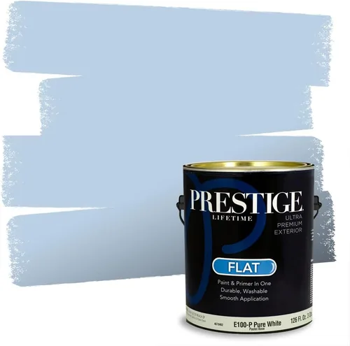 Miniatura 76 de Prestige Paints. - Base y pintura para exteriores en un solo galón, 1 galón. plano, comparable con Sherwin Williams Topsail. SW159-azul hechizante.