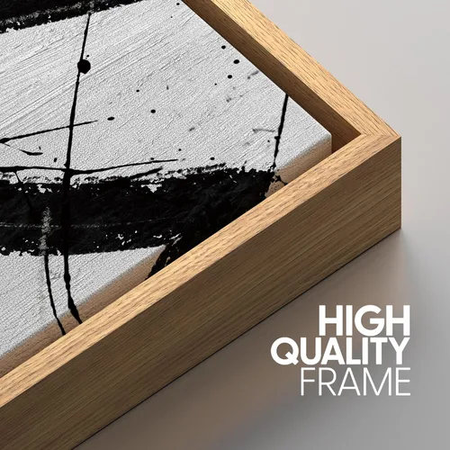Miniatura 586 de SIGNWIN Lienzo enmarcado para pared, arte con pinceladas de flujo neutro en tonos beige abstractos, ilustraciones, arte moderno, decorativo