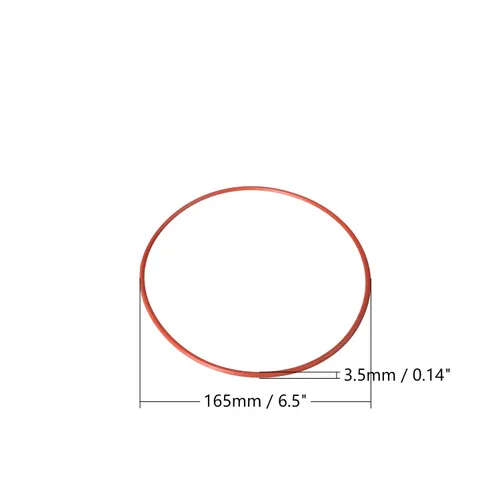 Miniatura 2 de Bettomshin Junta tórica de silicona de 6.5 pulgadas de diámetro exterior (ODxTHK) de 6.496 x 0.138 in (ODxTHK) VMQ para válvulas de compresor