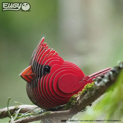 Miniatura 6 de EUGY 068 Cardinal - Rompecabezas de papel 3D ecológico [nuevo sello]