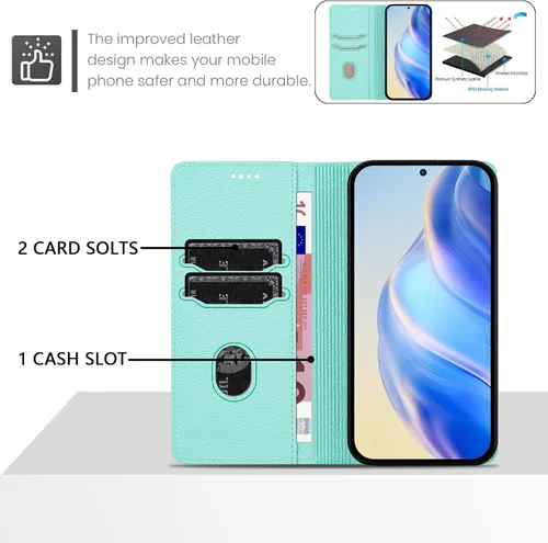 Miniatura 3 de Funda compatible con Nothing CMF Phone 1, compatible con Nothing CMF Phone 1, cierre magnético, soporte con ranura para tarjetas, cartera BHL