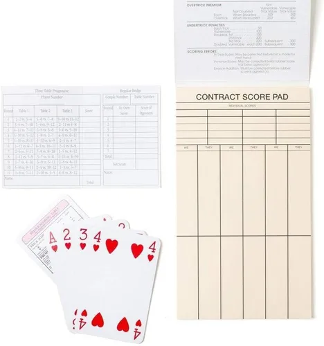 Miniatura 3 de Caspari Juego de regalo de puente de tortuga, 2 barajas de cartas y 2 blocs de puntuación