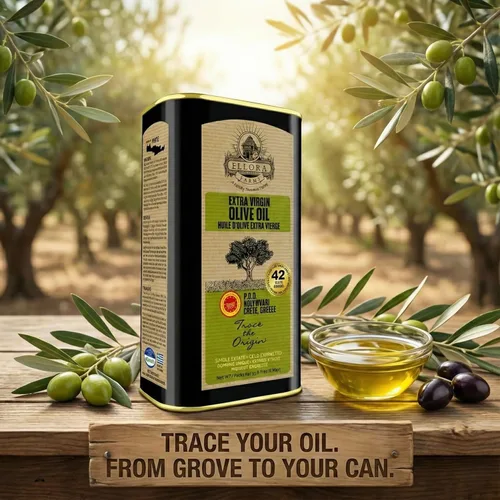 Miniatura 7 de Ellora Farms, Aceite de oliva virgen extra griego PDO, origen único, variedad única, aceite de oliva prensado en frío y rastreable, cosechado