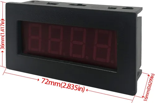 Miniatura 3 de DIGITEN 4 tacómetro digital LED rojo RPM medidor de velocidad + interruptor de proximidad Hall Sensor imán NPN + soporte de montaje de sensor