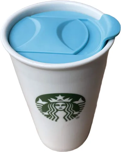 Miniatura 2 de MIE Tapa de repuesto para taza de café y taza de té – Compatible con taza de viaje de cerámica Starbucks de 10 oz / 12 oz / 16 oz, tapa deslizante