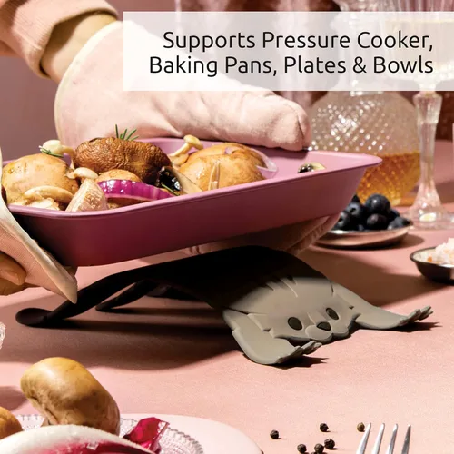 Miniatura 5 de OTOTO Salvamanteles para encimera de cocina - Soporte para ollas calientes Salvamanteles para mesa - Almohadillas calientes sin BPA para encimera