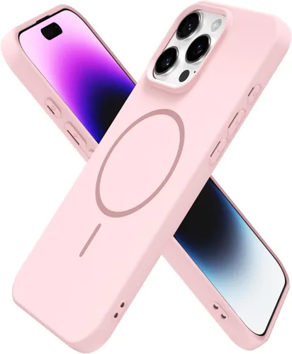 Miniatura 82 de oakxco Funda de silicona Mag Safe para iPhone 17 Pro Max, funda magnética delgada y fina compatible con carga inalámbrica MagSafe, bonita funda Negro