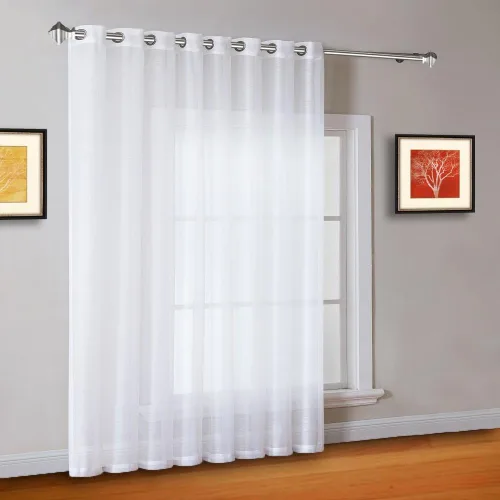 Miniatura 7 de Warm Home Designs Cortinas transparentes con ojales para habitación, cocina, habitación de los niños o sala de estar, 2 paneles con volados, de 54