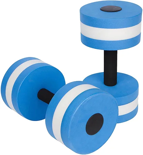 Juego de mancuernas acuáticas, 2 mancuernas de agua, resistencia a la piscina, equipo de fitness acuático, mancuernas de espuma, aeróbicos