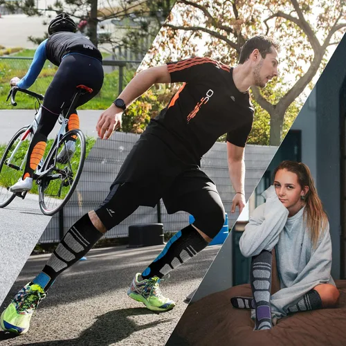 Miniatura 6 de Calcetines de esquí de lana merina térmica hasta la rodilla para invierno, snowboard, deportes, hombres y mujeres, caza