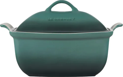 Miniatura 2 de Le Creuset Heritage - Cacerola de cerámica profunda con tapa, 4.5 qt., alcachofa
