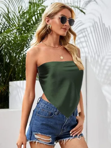 Miniatura 51 de Conjunto de bufanda de poliéster de gasa cuadrada de satén suave y grande para mujer, cuello de cabeza, multiuso, colores sólidos disponibles