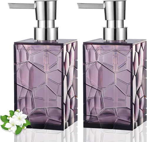 Miniatura 6 de Dispensador de jabón de manos, botellas de bomba de líquido de plástico acrílico transparente recargables dispensador de loción para decoración