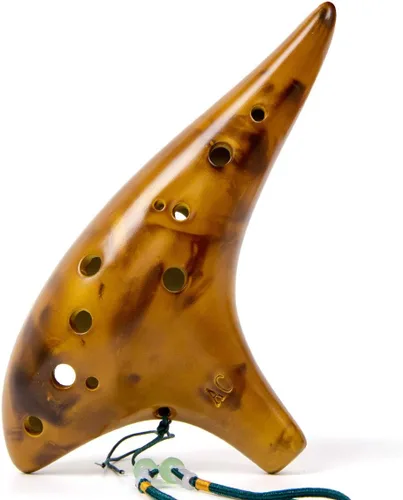 Miniatura 3 de Ocarina, instrumento musical Ocarina de cerámica de 12 tonos Alto C con libro de canciones, cuerda para el cuello, bolsa de transporte, buen regalo