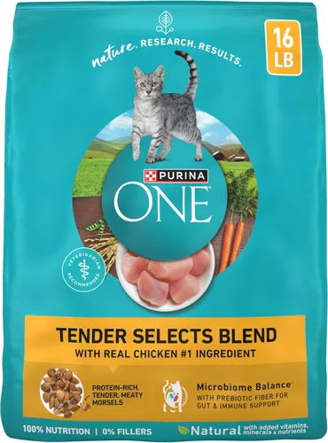Miniatura 13 de Purina ONE Alimento seco natural para gatos, mezcla con pollo real, bolsa de 22 libras