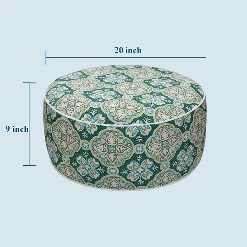 Miniatura 3 de FUNHOME Taburete inflable otomano con asa, reposapiés para todo tipo de clima, asiento de 20 pulgadas de diámetro x 9 pulgadas de alto, taburete