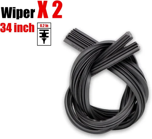 Miniatura 2 de Pack-4 Repuesto de limpiaparabrisas de 26 pulgadas, repuesto de limpiaparabrisas de automóvil negro, de silicona universal, sin marco