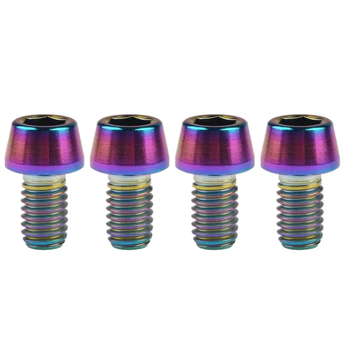 Titanio Ti M6 x 10 16 18 20 25 30 35 40 45 50 55 60 2.559 in Allen - Tornillos hexagonales de 2.559 in, tornillos cónicos, paquete de 4 (M6x10mm,
