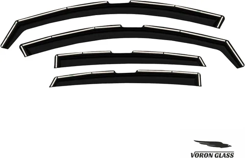 Miniatura 7 de Voron Glass 220235 - Protectores de lluvia extra duraderos en el canal para Nissan Altima 2013-2018, deflectores de ventana, viseras de ventilación