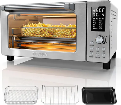 Miniatura 10 de Nuwave Bravo Pro Convección Freidora de Aire Tostador Horno Combo, 2025 Nuevo y Mejorado, 10-en-1, Controles de Temperatura 50°-450°F, Tecnología