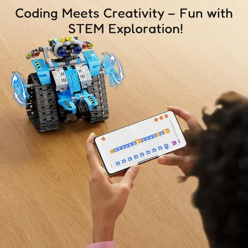 Miniatura 2 de Mibido Kit de construcción de robot con control remoto, regalos STEM para niños varones de 8 a 14 años, juguetes robóticos de codificación técnica