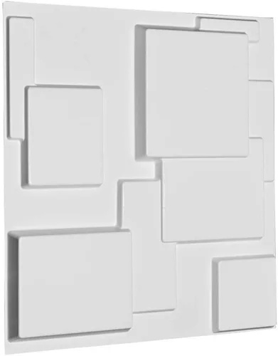 Ekena Millwork WP20X20GOWH 19 5/8 pulgadas de ancho x 19 5/8 pulgadas de alto Gomez EnduraWall Decorativo 3D Panel de pared cubre 2.67 pies