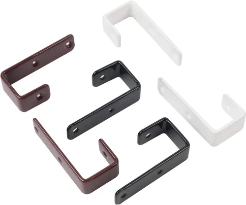 Miniatura 6 de Paquete de 8 ganchos para escalera de litera, ancho interior de 1 pulgada, soportes de gancho en J resistentes de hierro revestido de vinilo