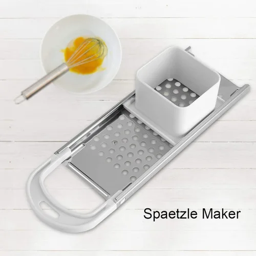Miniatura 4 de Spaetzle Maker de acero inoxidable, fabricante de fideos de cocina con mango de agarre cómodo, máquina de masa para hacer pasta, herramienta