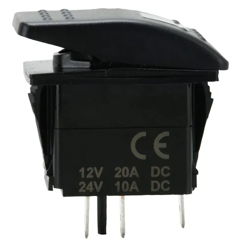 Miniatura 6 de Amarine Made Paquete de 2 interruptores basculantes LED impermeables de 12 V y 20 amperios para barco, SPST 3P, con luz (verde)
