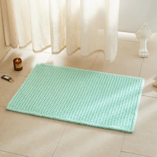 Miniatura 18 de TYUU Tapete de baño estilo gofre, tapete de baño bohemio, antideslizante, lavable, súper absorbente, de secado rápido, bonito tapete de baño