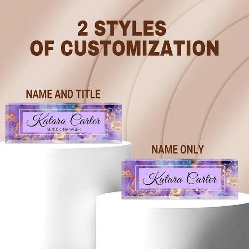 Miniatura 4 de Placa de identificación personalizada para escritorio, decoraciones de escritorio de acrílico, regalos de agradecimiento para empleados, regalos
