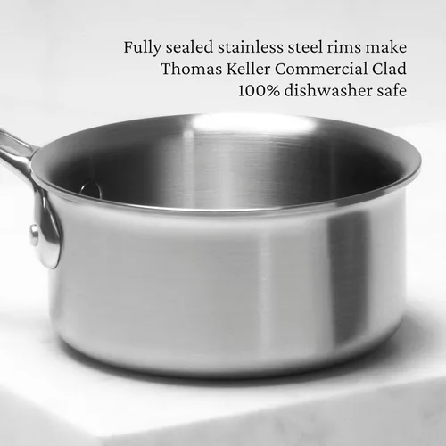 Miniatura 6 de Thomas Keller Insignia by Hestan - Calentador de mantequilla de acero inoxidable de 0.75 cuartos de galón, compatible con placa de inducción