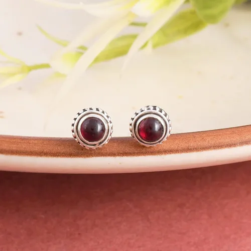 Miniatura 63 de Round Gemstone Stud Design 2