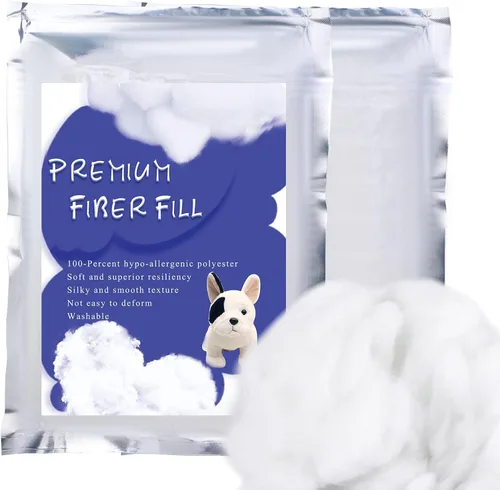 Miniatura 16 de BUTUZE Relleno de fibra de poliéster de 60g/2.1oz, relleno de fibra premium para manualidades, relleno de ganchillo de alta resiliencia, relleno