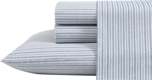 Miniatura 58 de Eddie Bauer - Juego de ropa de cama de percal de algodón, decoración fresca y elegante para el hogar, sábanas de tamaño King