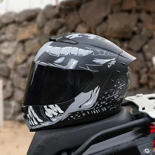 Miniatura 3 de Cascos de Motocicleta de Cara Completa WS-611 Casco de Moto de Calle para Adultos Hombres Mujeres Aprobado por DOT