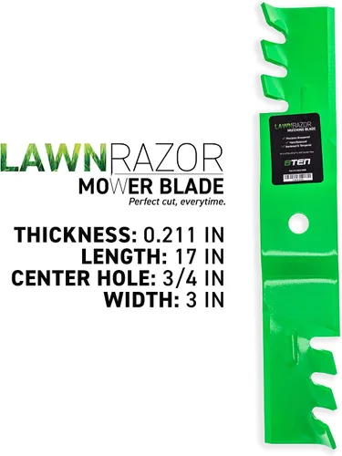 Miniatura 3 de 8TEN LawnRazor Juego de cuchillas de cortacésped para Cub Cadet GT2148 Recon Z-Force LZ48 PRO-Z 100 48 pulgadas cubierta 02005017-X (talada)