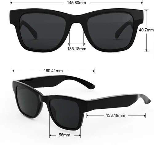 Miniatura 8 de Lentes inteligentes AI para hombres y mujeres, traductor en tiempo real 164 idiomas, reproducción de música y llamadas manos libres para uso diario