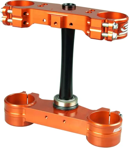SCAR Abrazaderas triples Horquilla de árbol compatible con KTM 125 250 300 350 450 SX SXF XC XCF 23-26 HUSQVARNA GASGAS - Offset 0.866 in - Naranja
