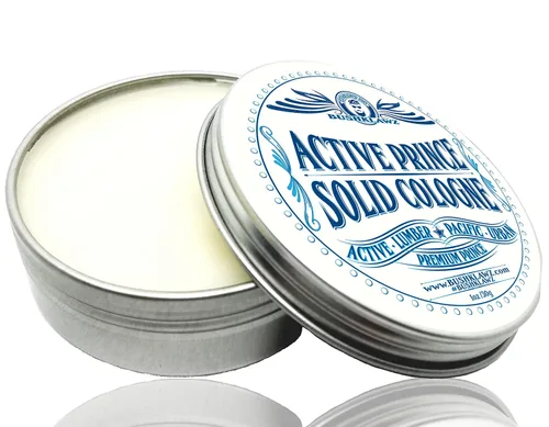 Miniatura 2 de BushKlawz Active Prince Colonia sólida de 1 onza tamaño completo sin alcohol, latas concentradas naturales aptas para viajes, fragancia masculina