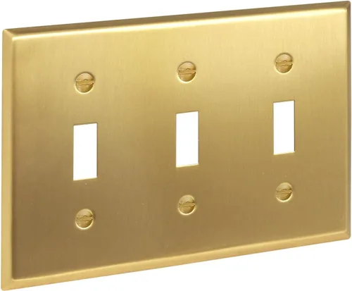 Miniatura 13 de Rio Salto BRASS - Cubierta de pared de metal dorado para toma de corriente o interruptor de luz, placa de pared resistente a la corrosión, cubierta