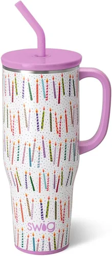 Miniatura 62 de Swig Life - Taza Mega de 40 onzas, Taza de 40 oz con asa y pajita, apta para portavasos, apta para lavavajillas, taza aislante extra grande