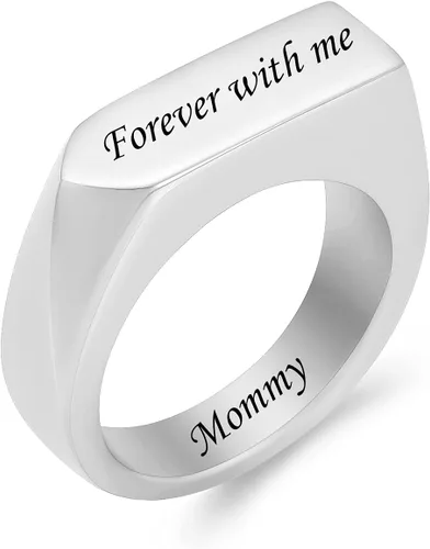 Miniatura 18 de Joyería de cremación para cenizas, geometría, estilo simple, anillo conmemorativo para cenizas, soporte para cenizas con kit de relleno, anillo
