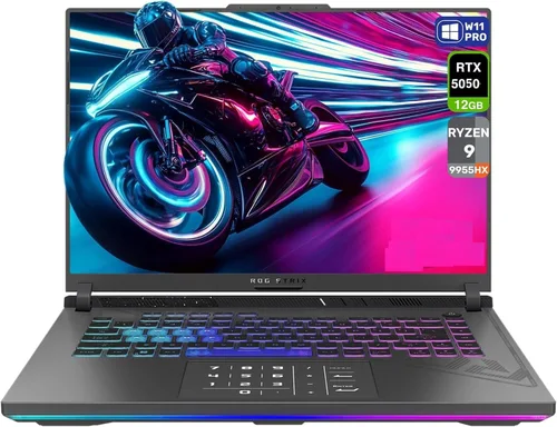 ASUS ROG Strix G16 - Laptop para juegos, AMD Ryzen 9-9955HX, 16 GB DDR5 RAM, 1 TB PCIe SSD, pantalla 2K de 16 pulgadas, Nvidia G-Force RTX 5050,