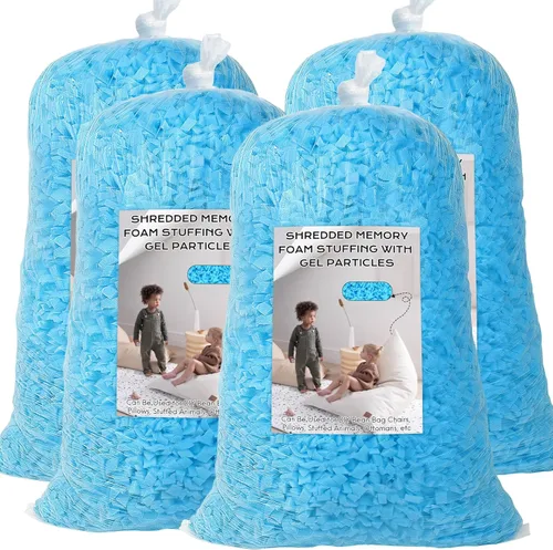 Miniatura 14 de Relleno de Puf, Relleno de Espuma Viscoelástica Triturada de 30 Libras, Relleno de Silla de Puf, Inserto de Recarga para Puf, Relleno para Saco
