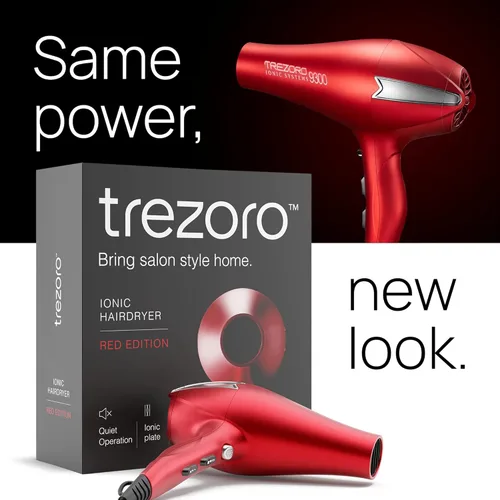 Miniatura 8 de TREZORO Secador de pelo profesional para mujer – Secador de pelo iónico de 2000 W para salón y uso personal – Potente, secado rápido y silencioso