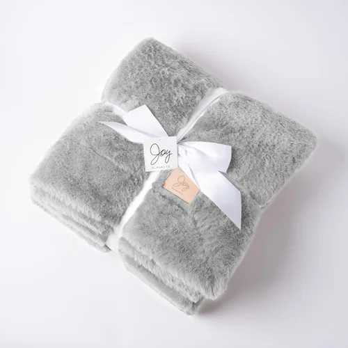 Miniatura 19 de Joy Blankets Manta de Tiro de Piel Sintética – Ultra Suave, Acogedora y Cálida Manta de Lujo – Lavable a Máquina, Regalo de Decoración del Hogar